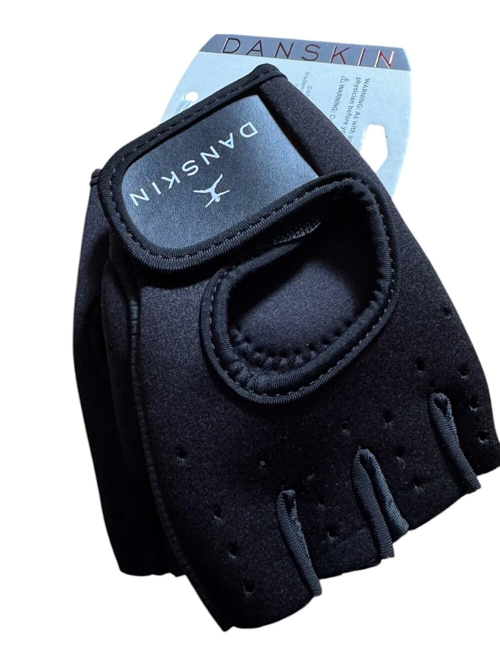 DANSKIN Women's Black Athletic Workout Fitness GLoves Sz L